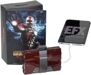 eFx Iron Man Mark V Armor Suitcase Mobile Battery Charger (1/4 Scale), Red/Grey