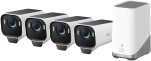 eufy Security eufyCam S3 Pro 4-Cam Kit, Solar Camera Outdoor Wireless, MaxColor Night Vision, 4K Security Camera with Solar Panel, Face Recognition AI, Expandable Local Storage, No Monthly Fee