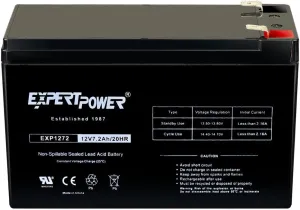 ExpertPower® 12V 7.2AH Sealed Lead Acid (SLA) Rechargeable Battery for Security Alarm System With F2 Terminals || EXP1272