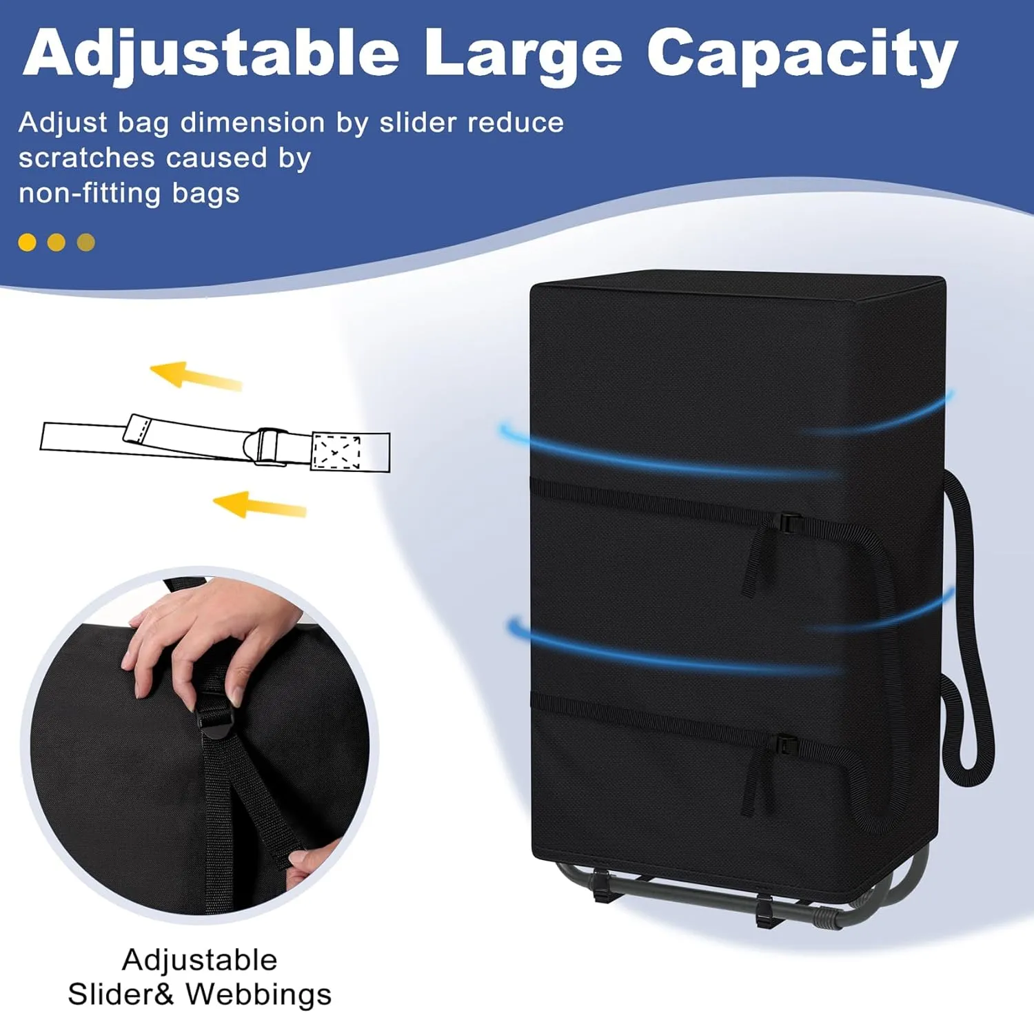 Explore Land 2-in-1 Folding Chair Storage Bag - 900D Furniture Cover for Lounge Zero Gravity Light Weight Transport Folding Rollator Walker(42" L x 9" W x 28" H, Black)