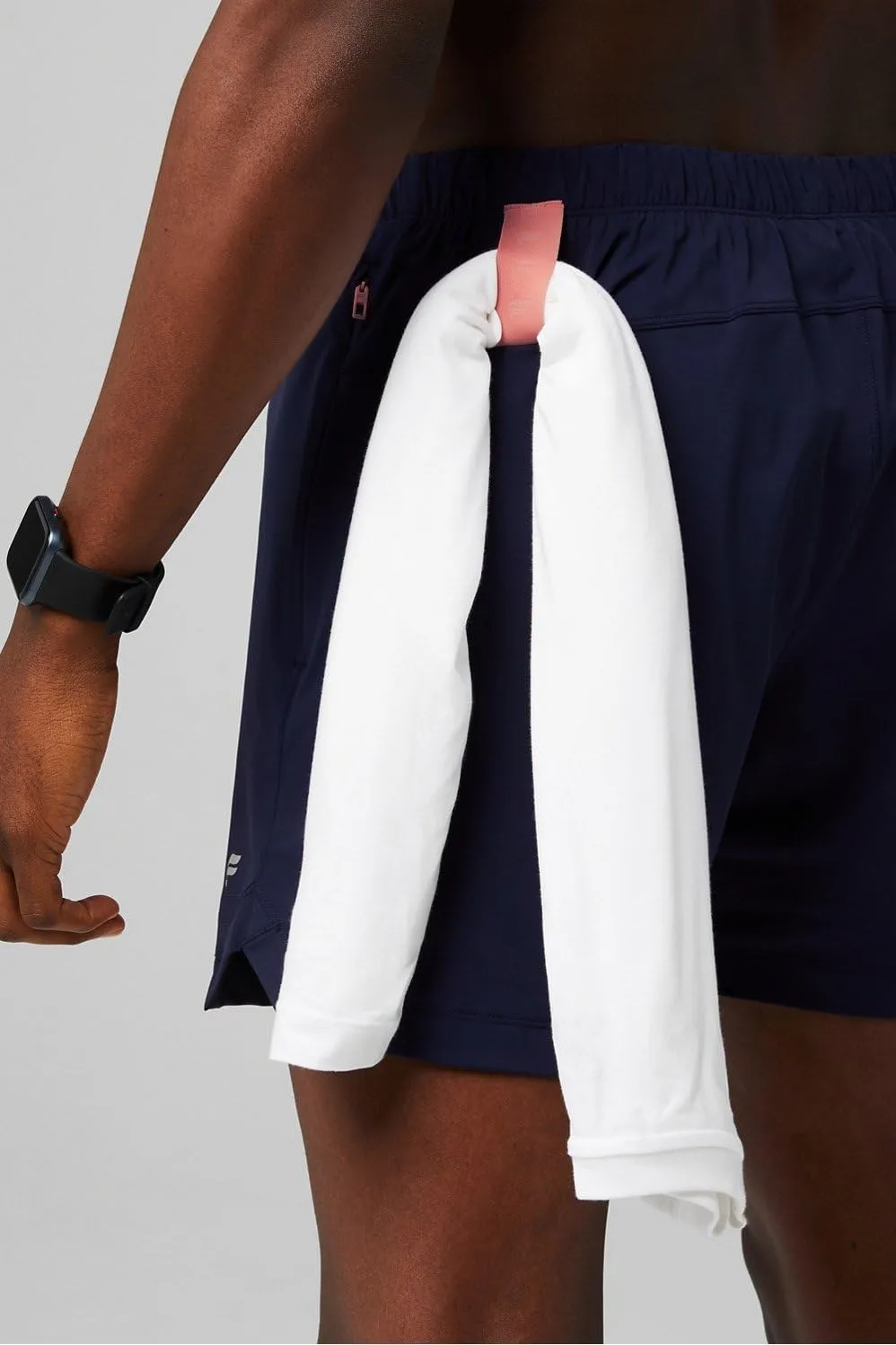 Fabletics Men's The One Short (Lined), Training, Swimming, Lightweight, Quick-Dry, Zip Pocket, Stretch Woven