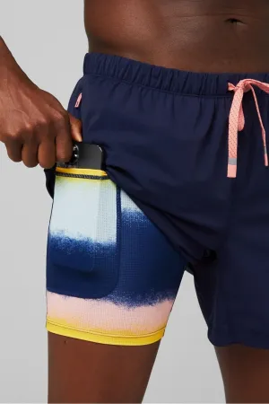 Fabletics Men's The One Short (Lined), Training, Swimming, Lightweight, Quick-Dry, Zip Pocket, Stretch Woven