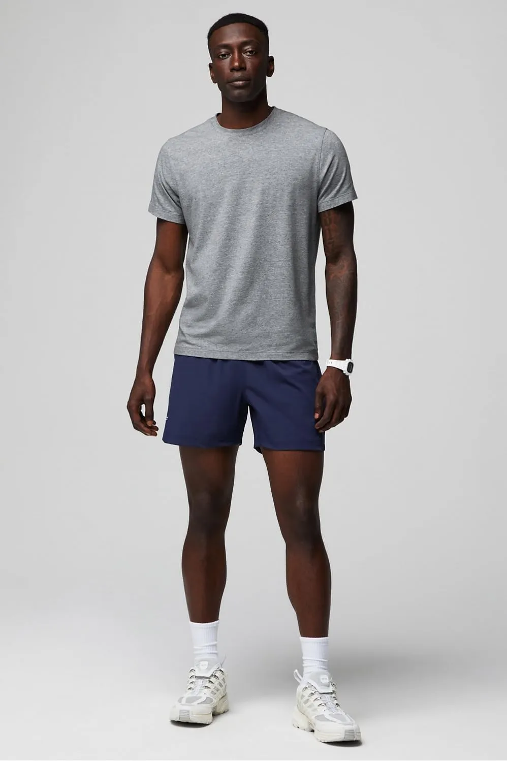 Fabletics Men's The One Short (Unlined), Training, Swimming, Lightweight, Quick-Dry, Zip Pocket, Stretch Woven