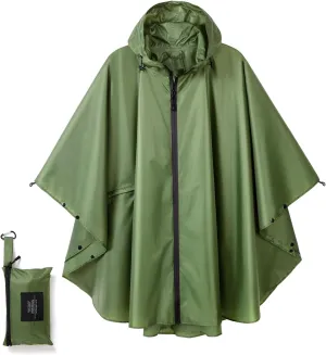 Fashion Hooded Rain Poncho Waterproof Raincoat Jacket with pocket for Women/Men/Adult