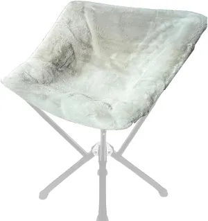 Faux Sheepskin Fluffy Shag Fur Camping Chair Cover (Washable) for Most Outdoor Compact Backpacking Folding Chair