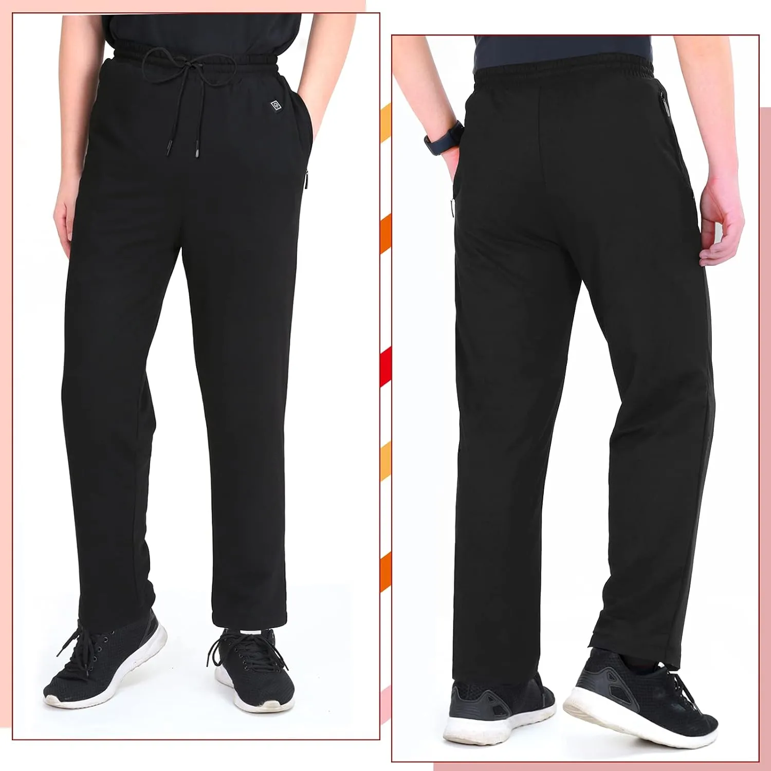 FERNIDA Heated Pants for Men Women, Thick Electric 5V USB 8 Zones Heating Trousers Winter Outdoor Warm (Battery Not Included)