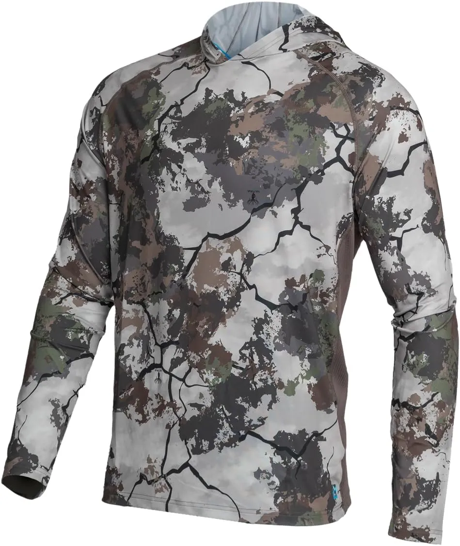 Fieldsheer Men's Cooling Hoodie LT, Long Sleeve Quick Dry Lightweight Hooded Shirt LT