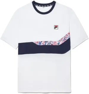 Fila Men's Solar Power SS Speed Crew White/Fila Navy/Splash Power M