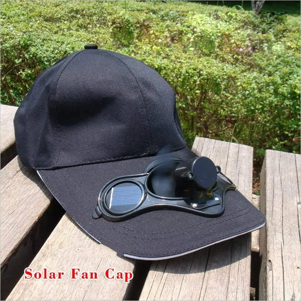 Fishing Hat Cycling Hat Summer Outdoor Sports Cap with Cool Fan for Solar Energy Save No Batteries Required
