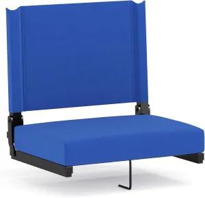 Flash Furniture Grandstand Portable Stadium Seat for Bleachers or Benches, Folding Padded Stadium Chair with Carrying Handle, 500 lb. Weight Capacity, Blue