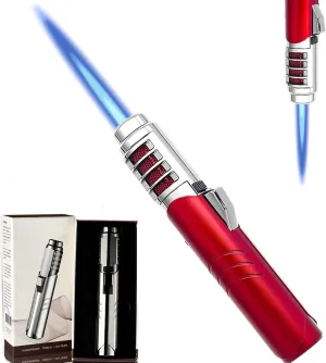 Focus Torch Lighter, Focus Lighter Torch, 2025 New Portable Camping Outdoor Windproof Straight Flame Lighter with Adjustable Flame, for Outdoor BBQ Camping Kitchen Cooking (Red)