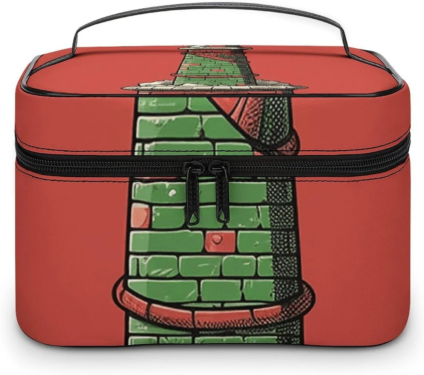 Foldable Travel Luggage Bag for Men And Women, Dry And Wet Separation Portable Travel Luggage Bag, Christmas Chimney Printed Waterproof Sports Luggage Bag, Fitness Bag