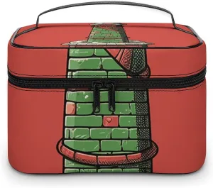 Foldable Travel Luggage Bag for Men And Women, Dry And Wet Separation Portable Travel Luggage Bag, Christmas Chimney Printed Waterproof Sports Luggage Bag, Fitness Bag