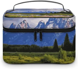 Foldable Travel Luggage Bag for Men And Women, Dry And Wet Separation Portable Travel Luggage Bag, Grand Teton National Park Printed Waterproof Sports Luggage Bag, Fitness Bag