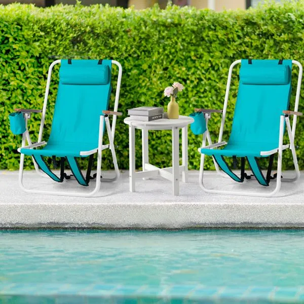 Folding Beach Chair Set