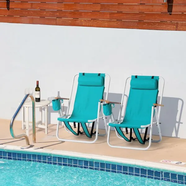 Folding Beach Chair Set