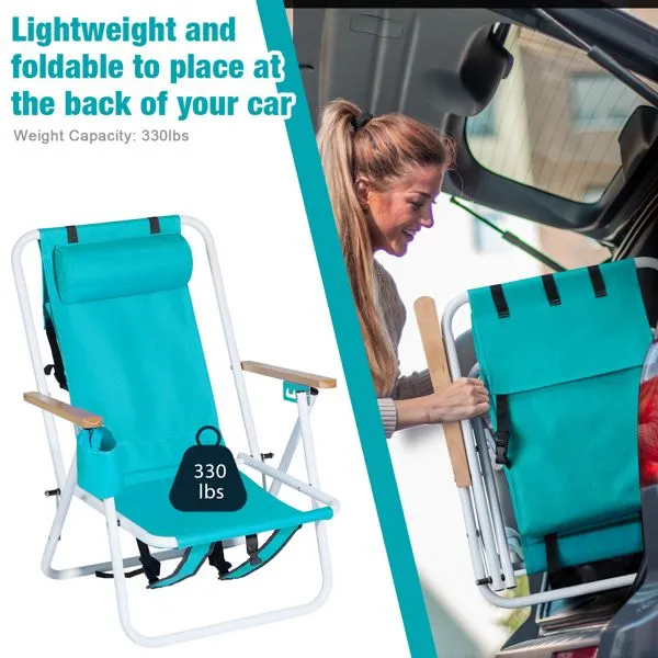 Folding Beach Chair Set