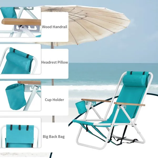 Folding Beach Chair Set