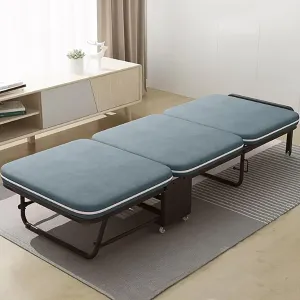 Folding Bed Camping Cot 5-Speed Adjustment Sleeping Cots with Soft Padded Cushion Folding Camping Bed for Bedroom,Office,Camp