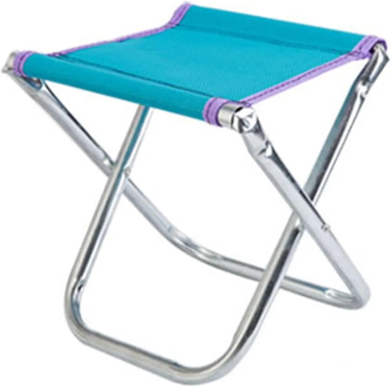 Folding Camping Stool Beach Stool Saddle Chair Foldable Footstool for BBQ Fishing, B