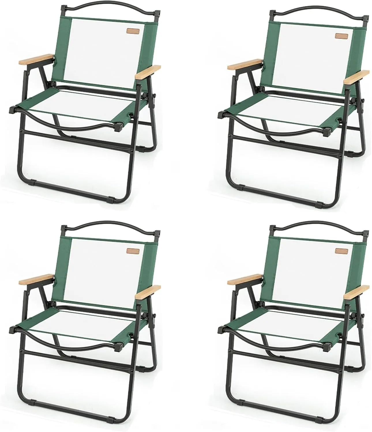 Folding Chair, Camping Chair 1/2/4 Piece Set Portable Mesh Breathable Back Chair Great for Camping Outdoor Use