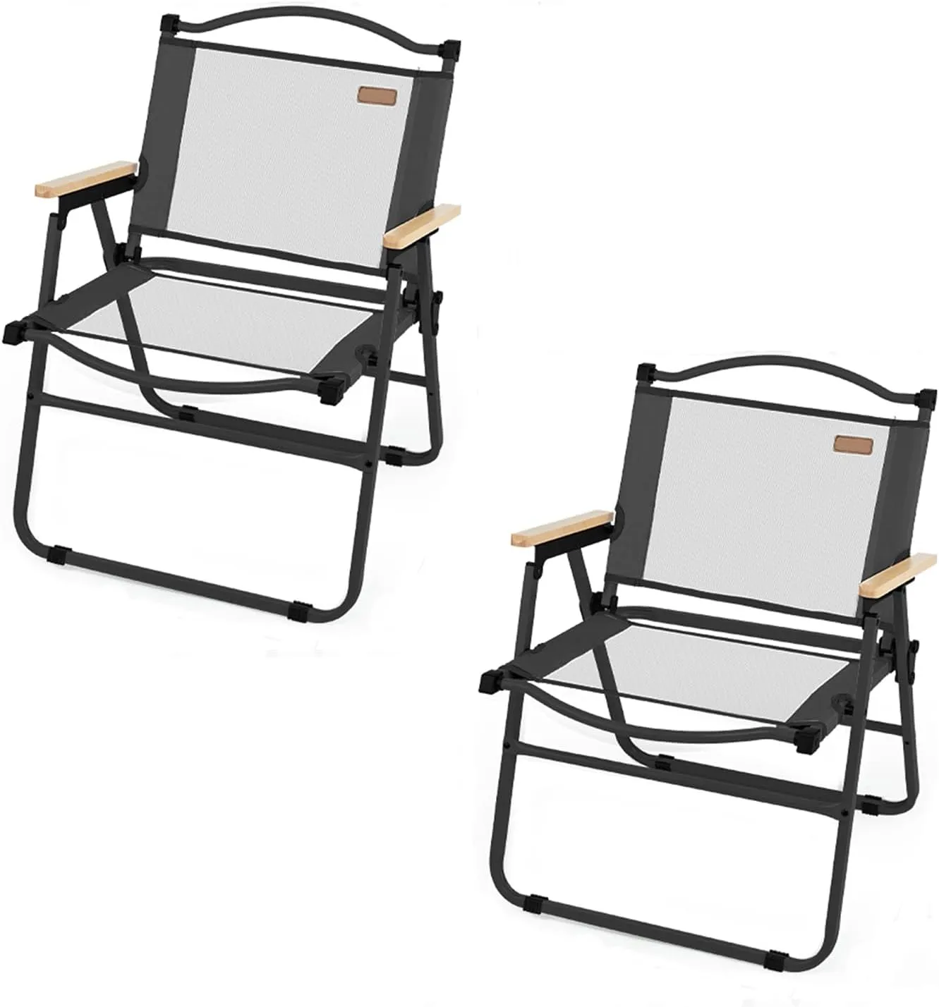 Folding Chair, Camping Chair 1/2/4 Piece Set Portable Mesh Breathable Back Chair Great for Camping Outdoor Use