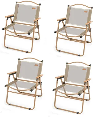 Folding Chair, Camping Chair 1/2/4 Piece Set Portable Mesh Breathable Back Chair Great for Camping Outdoor Use