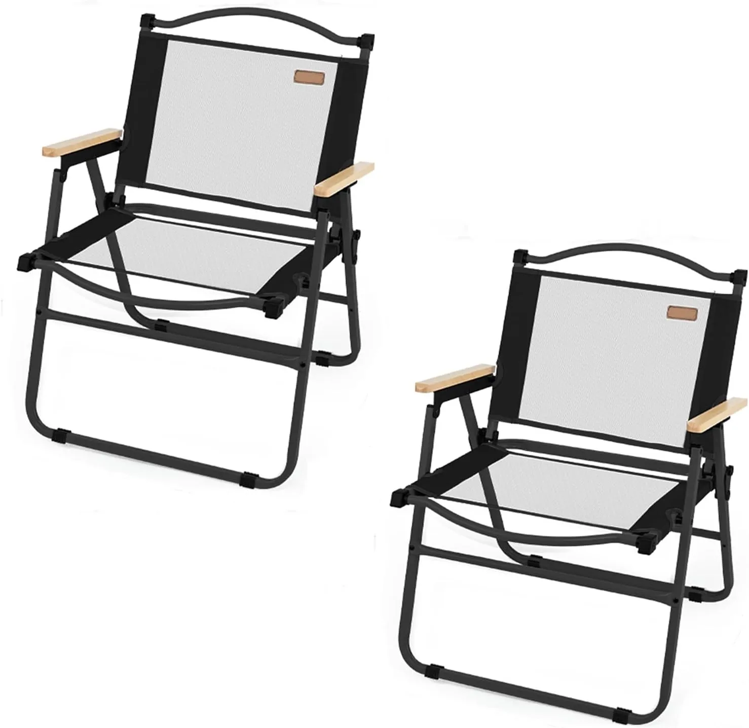 Folding Chair, Camping Chair 1/2/4 Piece Set Portable Mesh Breathable Back Chair Great for Camping Outdoor Use