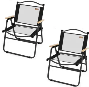 Folding Chair, Camping Chair 1/2/4 Piece Set Portable Mesh Breathable Back Chair Great for Camping Outdoor Use