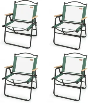 Folding Chair, Camping Chair 1/2/4 Piece Set Portable Mesh Breathable Back Chair Great for Camping Outdoor Use