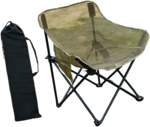 Folding Chair Camping Chair Foldable Heavy Duty Breathable with Carrying Bag for Adults for Yard Fishing Garden Hiking BBQ, Khaki