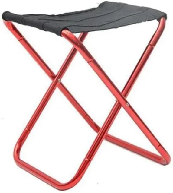 Folding Chair Outdoor Camping Chair Golden Aluminum Alloy Folding Chair with Bag Stool Seat Fishing Camping Practical(Golden)