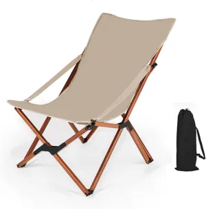 Folding Chair, Portable Aluminum Camping Chair Suitable for Outdoor Terrace Beach Park
