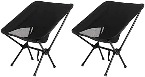 Folding Chair Portable Camping Fishing Bench Picnic Leisure Recliner Camping Chair(Color:Black)