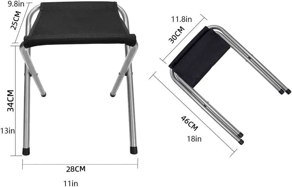 Folding Chair Portable Camping Stool Compact Folding Stool, Suitable for Camping, Fishing, Gardening, Traveling and Beach Outdoor Patio Lawn Picnic (Color : B)