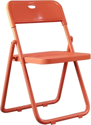Folding Chairs for Outside, No Assembly Required, Portable Outdoor Beach Events, Office, Weddings, Parties, Picnics, and Dining(Orange)