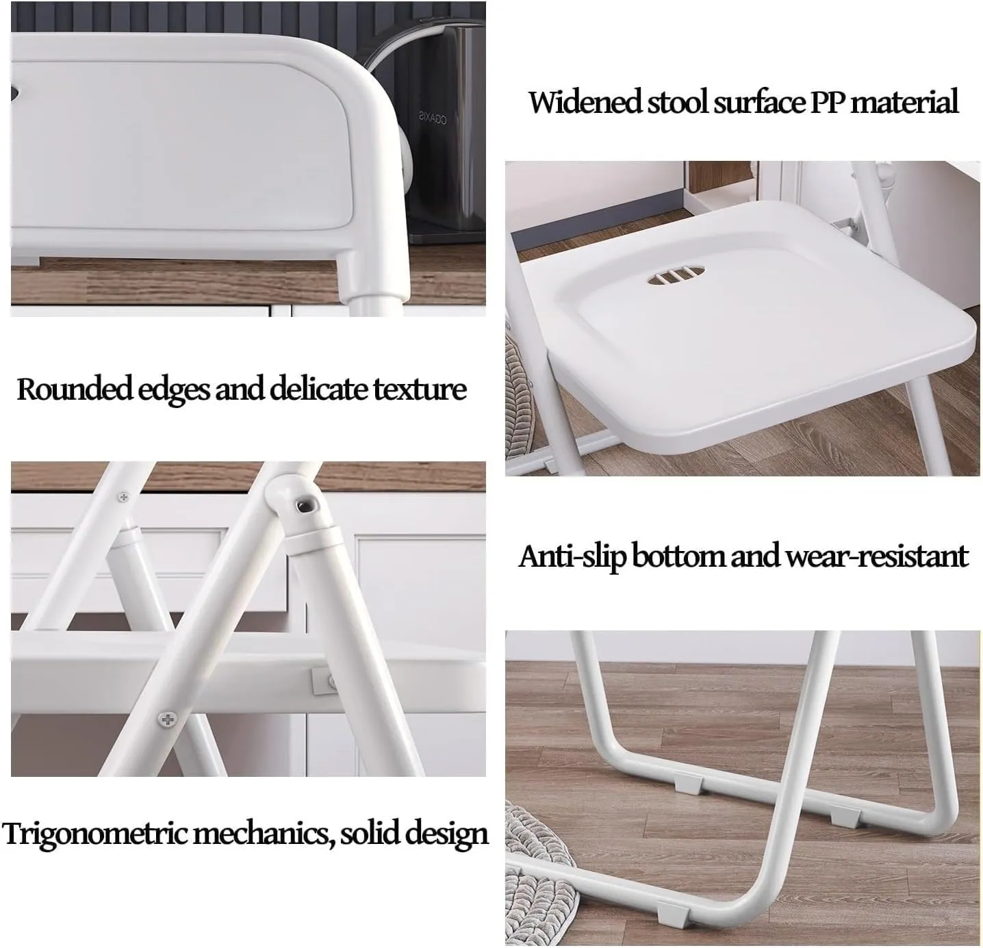 Folding Chairs for Outside, No Assembly Required, Portable Outdoor Beach Events, Office, Weddings, Parties, Picnics, and Dining(Orange)