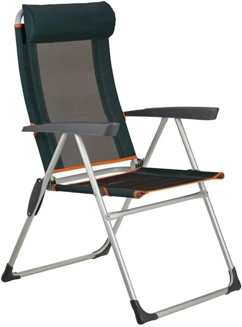 Folding Chairs Outdoor Camping Outdoor Deck Chair Portable Armchair Fishing Camping Seat Stool with Adjustable Backrest and Breathable Mesh Backrest Camping Chair
