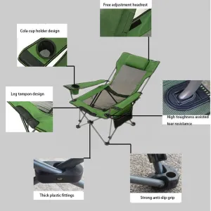 Folding Garden Chair Outdoor Folding Recliner Portable Backrest Leisure Beach Fishing Household Lunch Break Chairs