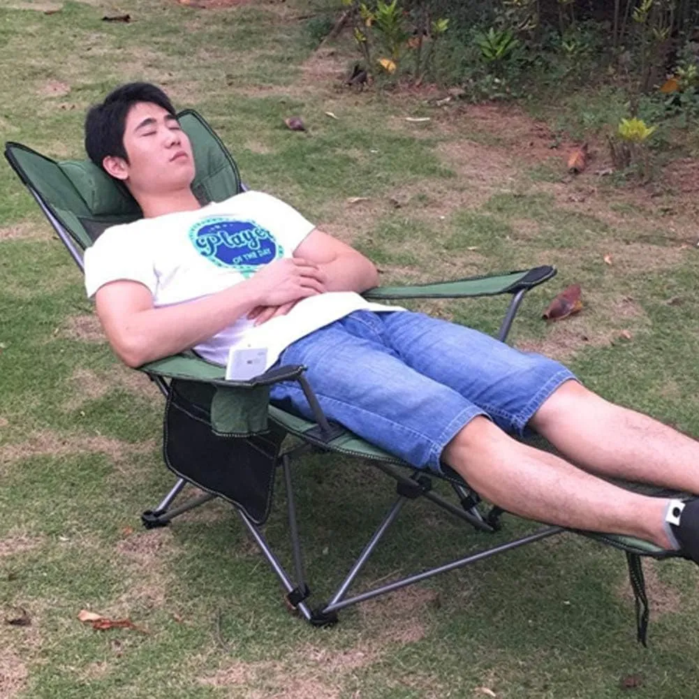 Folding Garden Chair Outdoor Folding Recliner Portable Backrest Leisure Beach Fishing Household Lunch Break Chairs