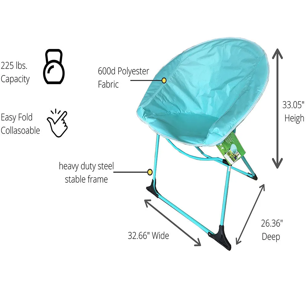 Folding Luna Chair - Light Blue