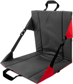 Folding Stadium Seat Cushion with Backrest, Portable Bleacher Pad for Camping, Fishing,15.8'' x 16.5'',Lightweight Chair with Backrest for Outdoor Sports and Concerts