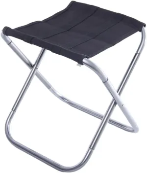Folding Stool Tall Camping Chair Aluminum Stool Portable Outdoor Rest Seat