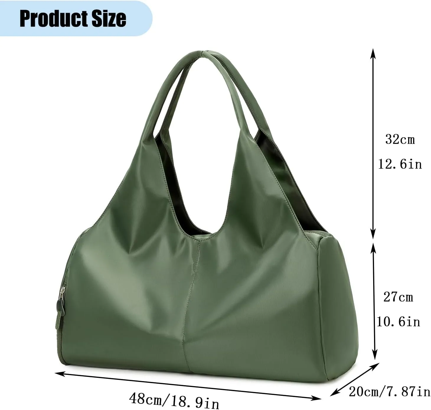 forestfish Yoga Gym Bag for Women with Shoes Compartment & Wet Dry Storage Pockets Lightweight Duffel Bag