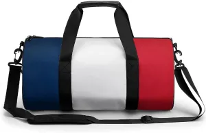 France Flag Waterproof Gym Bag for Travel Dry Wet Separation for Beach Yoga Weekender
