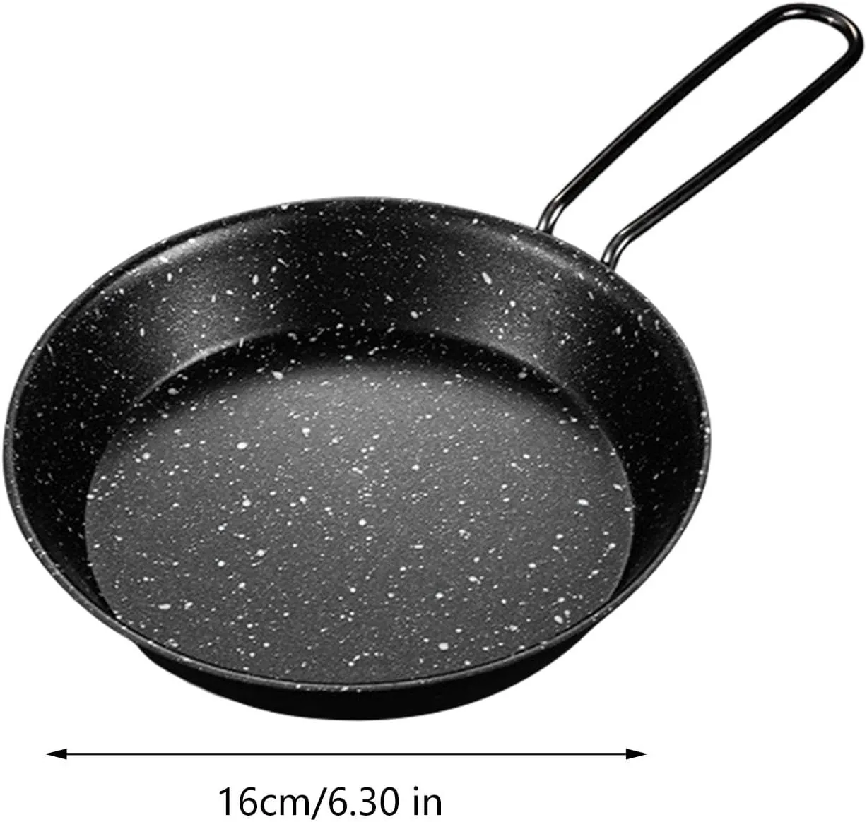Frying Pan Cooking Pan with Foldable Handle for All Stovetops Cookware Griddle Pans Nonstick for Outdoor Cooking Home Kitchen, 16cm