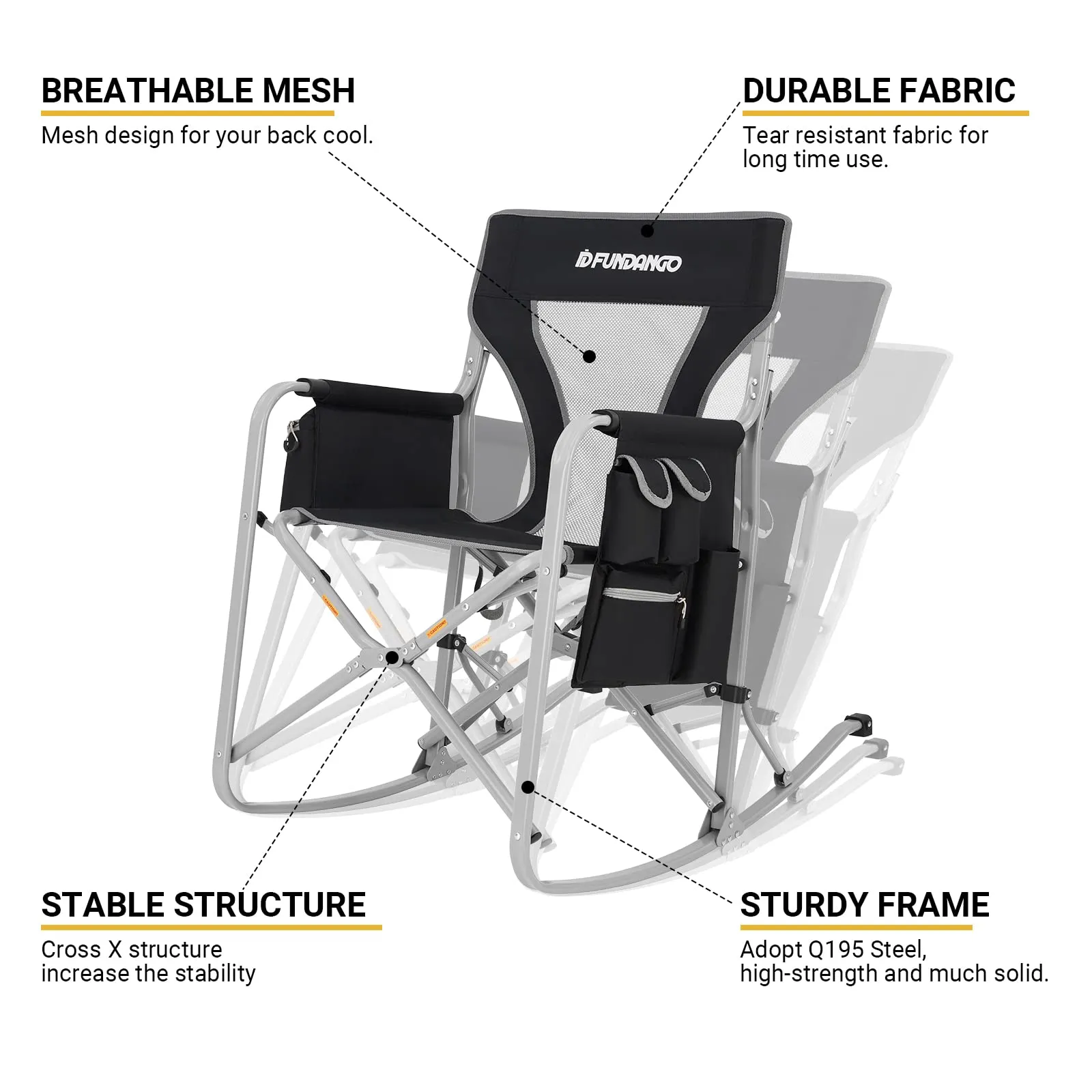 FUNDANGO Rocking Director Chair