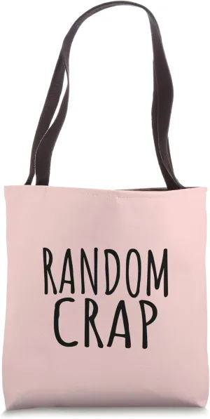 Funny Random Crap Pastel Pink Tote Bag