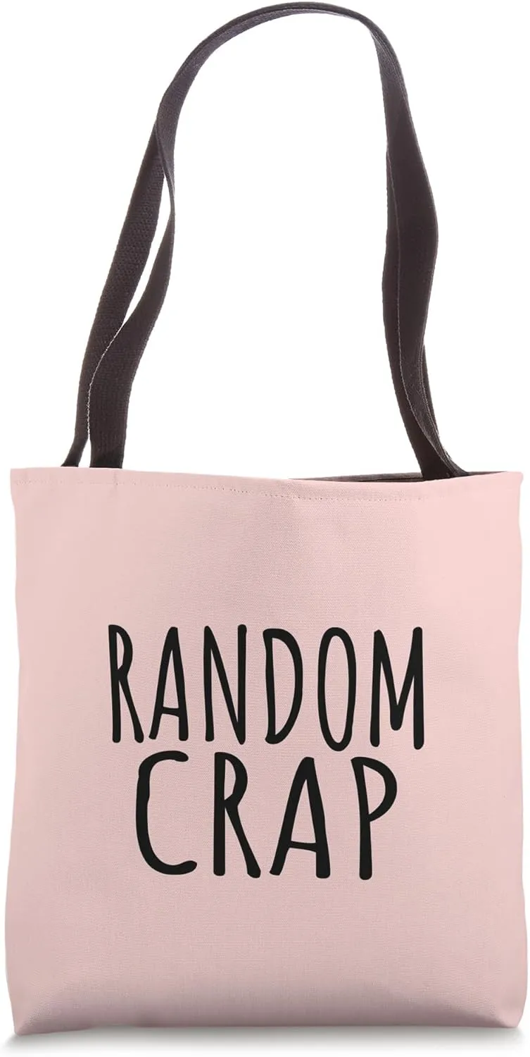 Funny Random Crap Pastel Pink Tote Bag