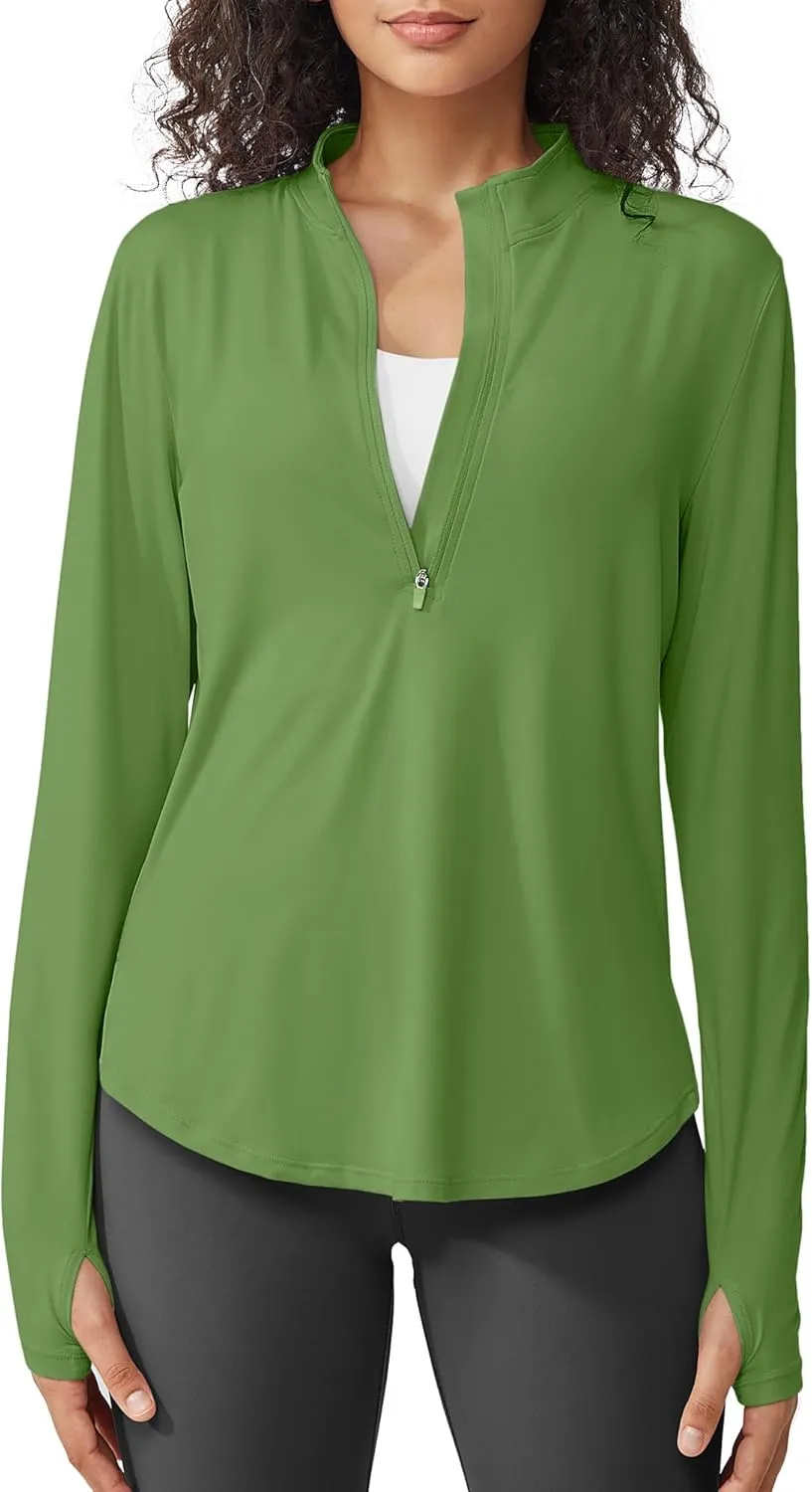 G4Free Womens UPF 50  Sun Shirts Lightweight Quick Dry Long Sleeve Workout Tops Lightweight Running Pullover